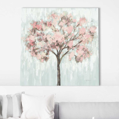 " Blooming Tree Blush Crop " Acrylic Painting