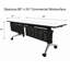 Tables de formation mobiles commerciales avec alimentation intégrée | Lot de 6 | Tables de formation gigognes pliantes de 203 cm (80 po) | Roulettes verrouillables | Mobilier pour salles de conférence et salles de classe | Blanc 12 places