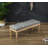 Habit Solid Wood Button Tufted Dining Bench, Grey