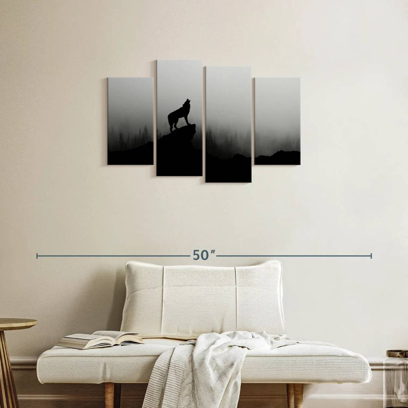 Wolf Silhouette, 22" H x 36" W