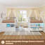 Lit mezzanine simple en métal avec lumières DEL, cadre de lit mezzanine bas avec 6 tiroirs de rangement, tablettes de rangement ouvertes, barrière de sécurité H 15 po-1172916625