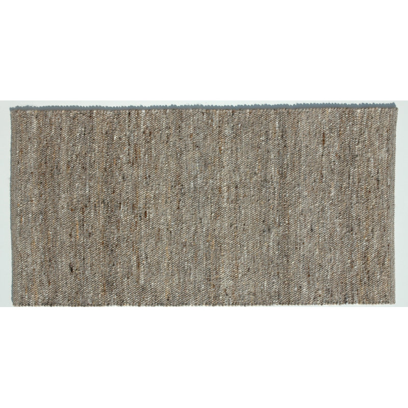 Lindsay Solid Colour Wool Area Rug, Rectangular 70 x 140 cm