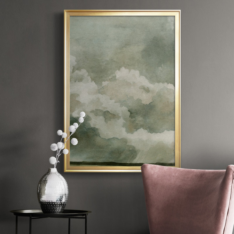 «Coming Rain II», reproduction d'art sur toile, Or, H 42,5 po x l 30,5 po x P 1 po