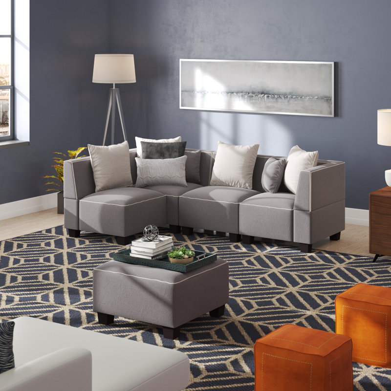 Trini Upholstered L-Shaped Sectional Reversible