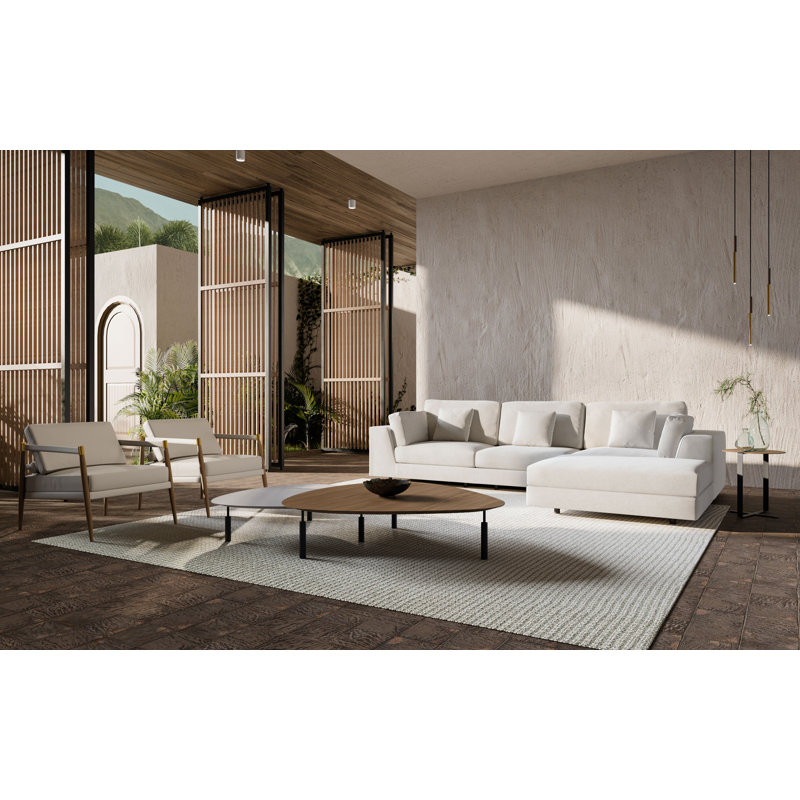 Ensemble de canapé modulaire Perry 06, Tissu craie