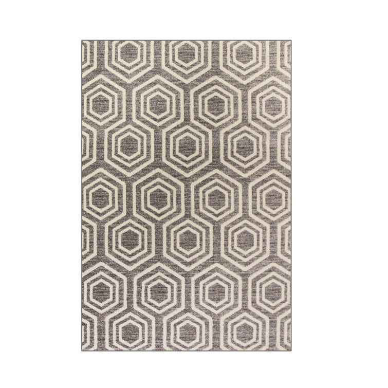 Whiddon Geometric Gray Area Rug