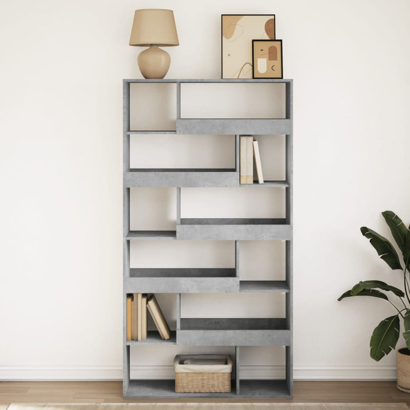Schrey 94.5cm H Book Cabinet Bookcase, (6 Shelves) 187.5cm H x 100cm W x 33cm D, White