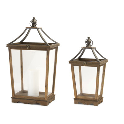 30.5'' H Wood Floor Lantern