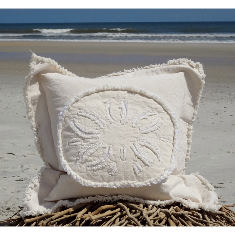 Coussin 100% coton Coastal, H 20 po x l 22 po, Ivoire