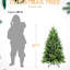 Arbre de Noël 9 pi avec 2435 pointes Pe +, apparence réaliste, structure à charnières pour le réglage du temps, support stable en métal branches classiques