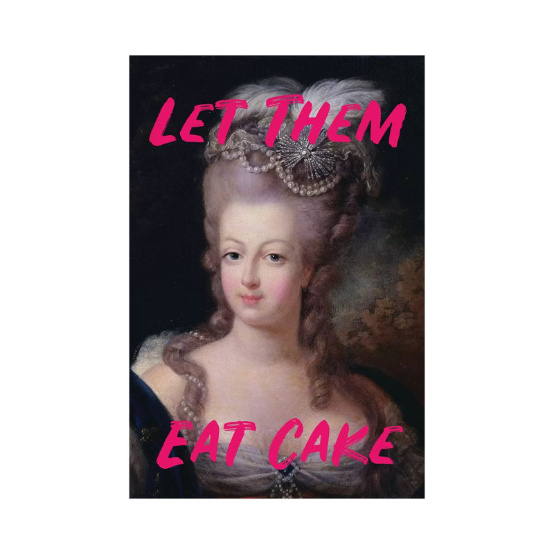 Marie Antoinette Hot Pink Text - Wrapped Canvas Gallery-Wrapped Canvas Giclée, 66.04 cm H x 45.72 cm W x 1.91 cm D