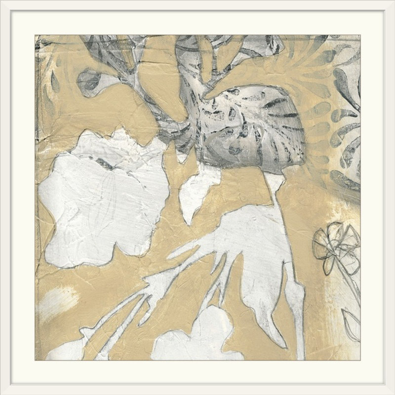 « neutral jardin abstract i », reproduction d’impression jennifer, H 28 x l 28 po x P 1 po, Cadre blanc