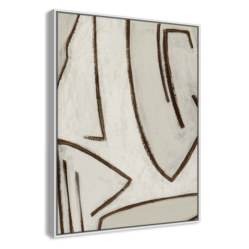 «Line Work II», reproduction encadrée sur toile, H 41,5 po x l 31,5 po x P 2 po, Blanc