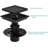 6 Inch Square Shower Floor Drain With Flange, Removable Quadrato Grate & Hair Strainer, Sus 304 Stainless Steel, Matte Black