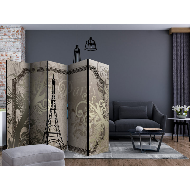 Barthel 225cm W x 172cm H 5 - Panel Folding Room Divider