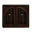 Dark Walnut Mid Century Modern Fluted Sideboard Buffet Cabinet With Storage And 2 Outlet Holes For Entryway, Hallway, Kitchen, Or Living Room | Gift Idea-1306249514