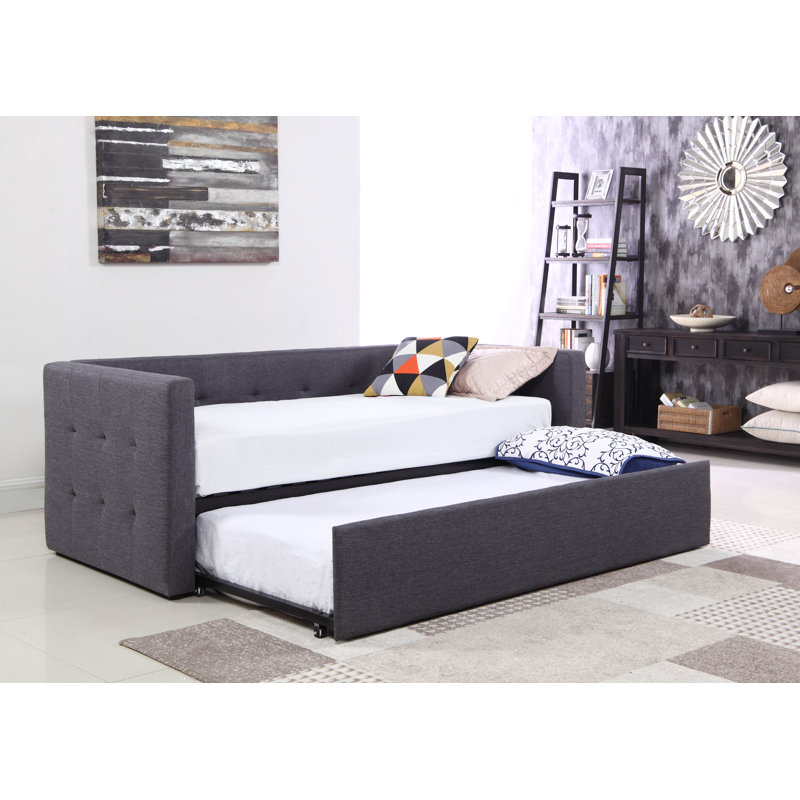 Javion Upholstered Daybed with Trundle