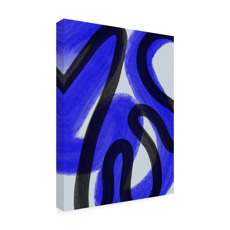 Yopie Studio Cobalt I Canvas Art, H 47 po x l 35 po x P 2 po