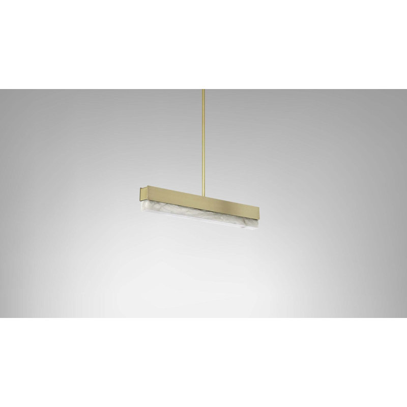 Artes 1 - Light LED Pendant, Satin Brass