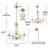 Beesley 5-Light Candlestick Modern Candle Chandelier, Light Gold Finish, for Dining Room