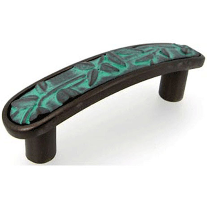 Modern Settings Arch Pull, Black with Verdigris