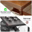 Table basse rectangulaire avec tablette de rangement ouverte à 2 niveaux, fabrication en bois massif, parfaite pour le salon