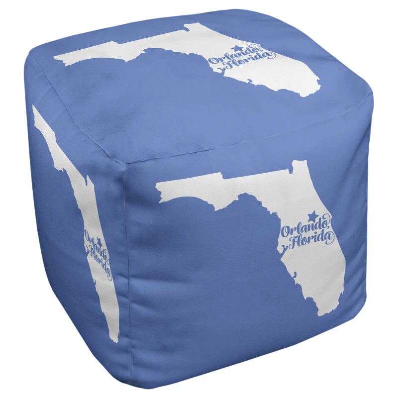 Repose-pieds cube en floride orlando, Bleu