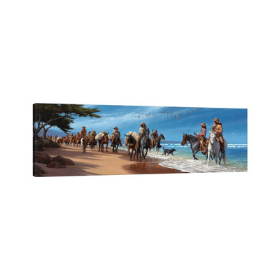 They Touched The Pacific by Joe Velazquez - Wrapped Canvas Panoramic Painting