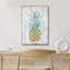«Kitchen Kitchen», ananas sur fond de style bois, estampe numérique sur toile-94537302