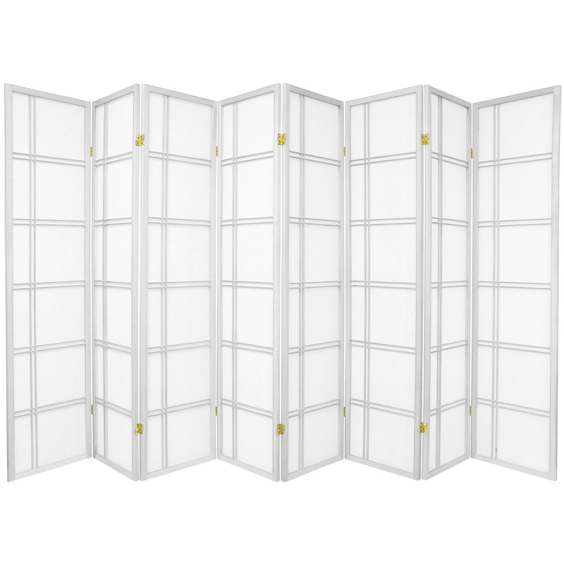 Cloison pliante en papier de riz de 58,75 po Keitez, 8, 6 pi, Blanc