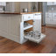 Slide-A-Shelf Made-To-Fit Slide-Out Shelf All White Finish - Full Extension Rails With Soft Closing Feature