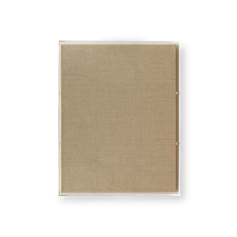 Boîte-cadre moderne en acrylique avec toile de lin profondeur 2 po | Qualité UV, L 16 po x H 20 po