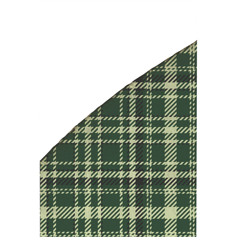 Rocky Tartan Non-Slip Outdoor Rug, Round 5'