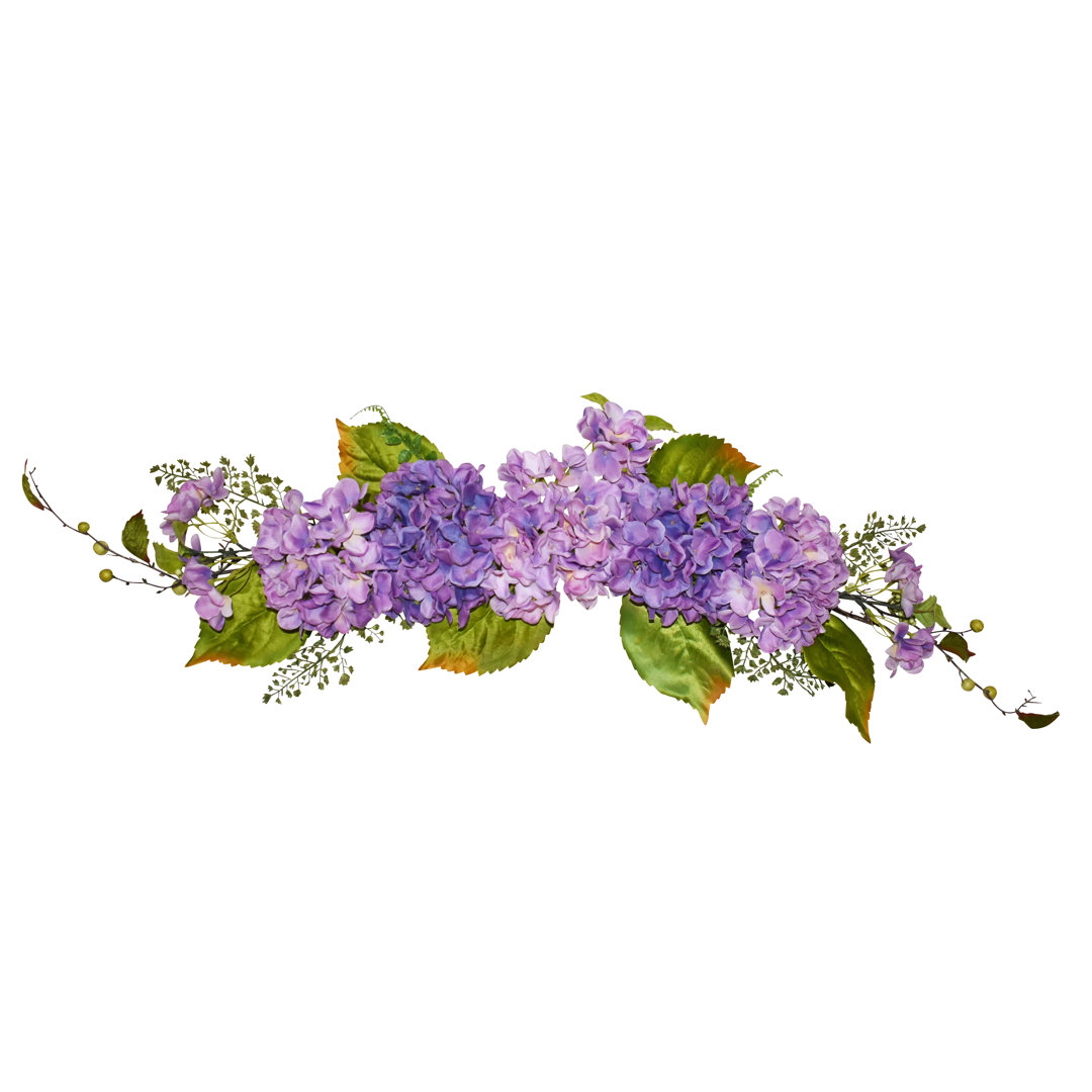 30" Lavender Hydrangea Fern Swag Primrue