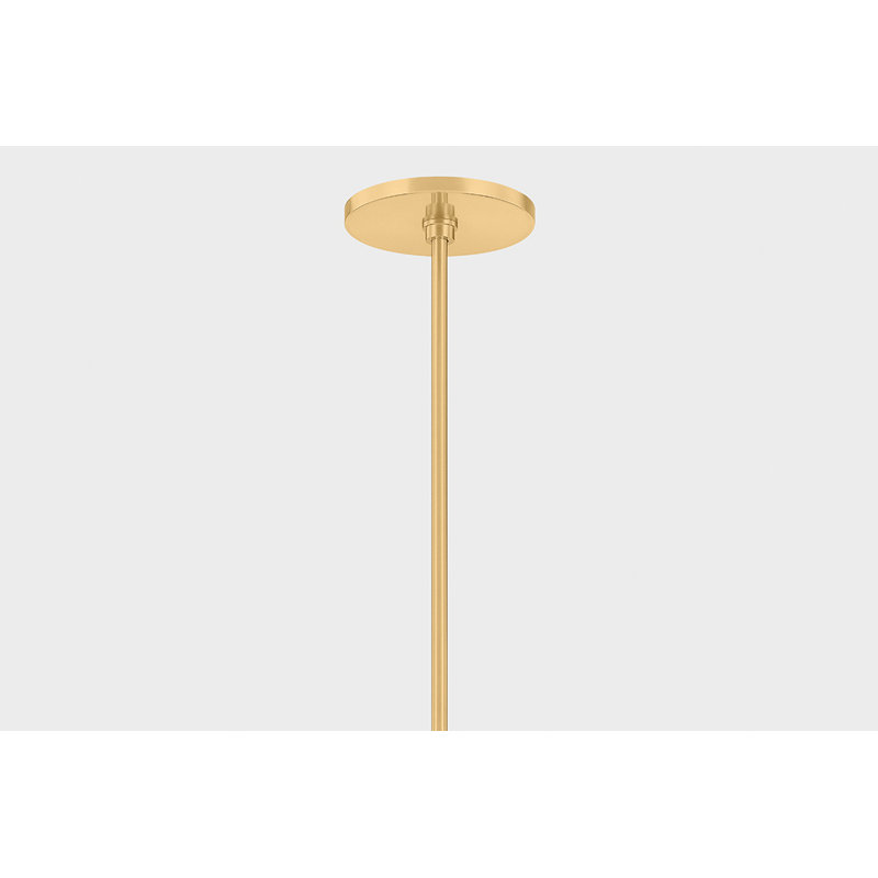 Lustre large Mitzi en laiton vieilli Natasha, H 18 po x l 48 po x P 48 po, 6