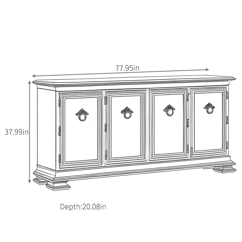 Buffet quatre portes