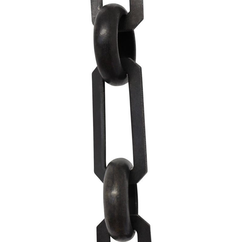 Decorative Rectangle Chandelier Chain or Chain Break (3 Feet), Oil Bronzed Black, 36”H x 0.71”W x 0.08”D