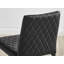 Kenesaw Luxury Breakfast Bar Stool in Quilted Design Velvet Black Leg - Modern Chic Kitchen-739694022