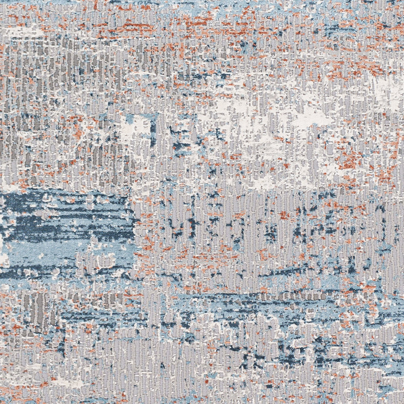 Tapis antirouille/ivoire abstract Adilynn, Rectangle 9 pi x 12 pi 4 po