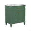 30-Inch Bathroom Vanity With Ceramic Basin,  Soft Close Door And Adjustable Shelves-427355964