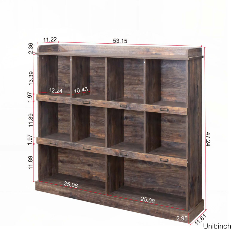 10-shelf Bookcase, Espresso