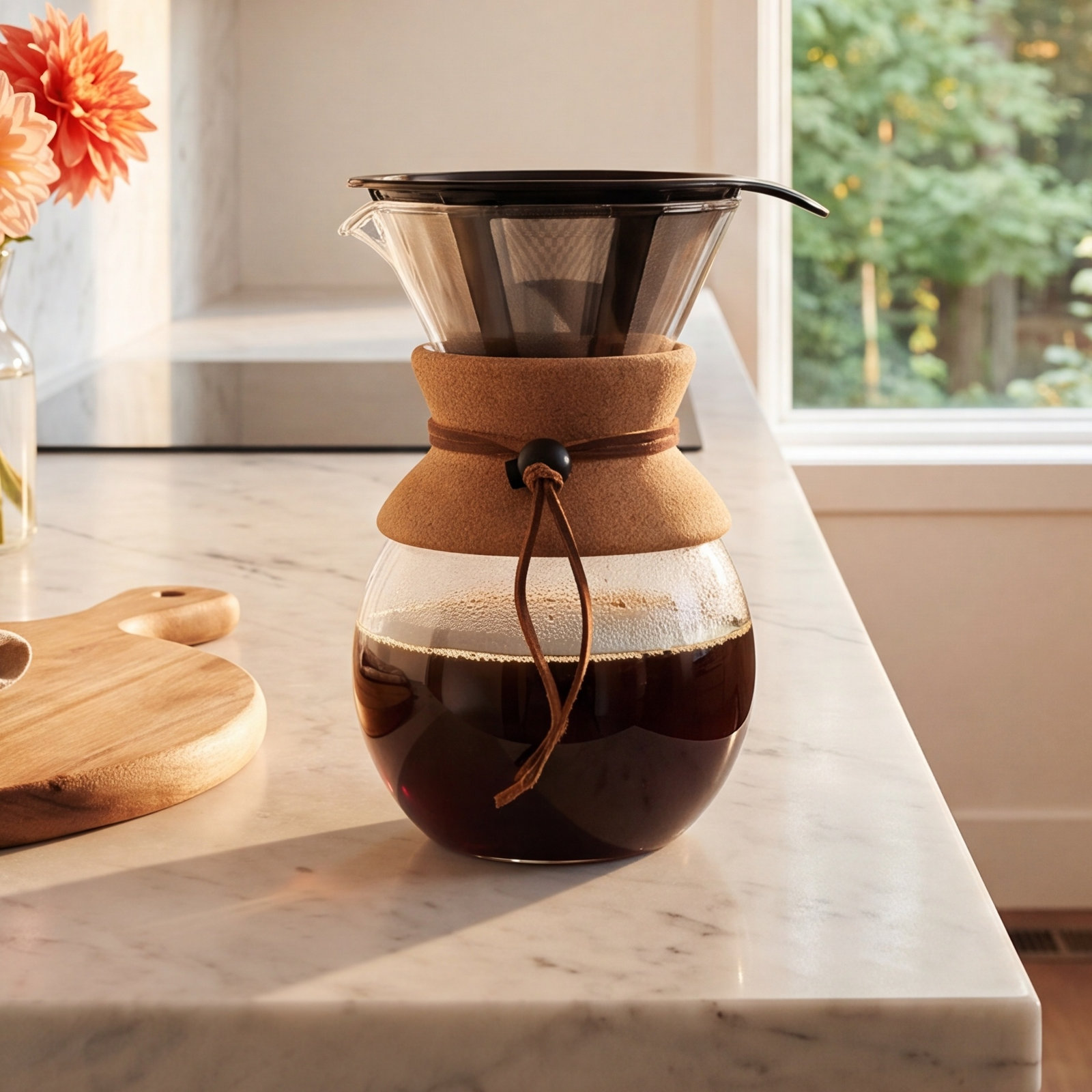 Bodum Pour Over Coffee Maker, 2 Cup, Brown