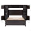 Lit double en bois avec armoire et tablette tout-en-un