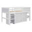 Lit mezzanine simple simple avec bureau coulissant, tiroirs, armoire et tablettes pour une utilisation optimale de l'espace et une multifonctionnalité-1615553480