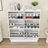 Modern Slim Shoe Cabinet with 6 Adjustable Flip Drawers and Hooks  for Entryway-678976011