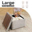 Repose-pieds cubique avec rangement, repose-pieds multifonctionnel, beige-510085688-510085691