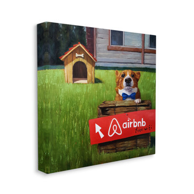 Niche amusante pour chien Doghouse Corgi par Lucia Heffernan
