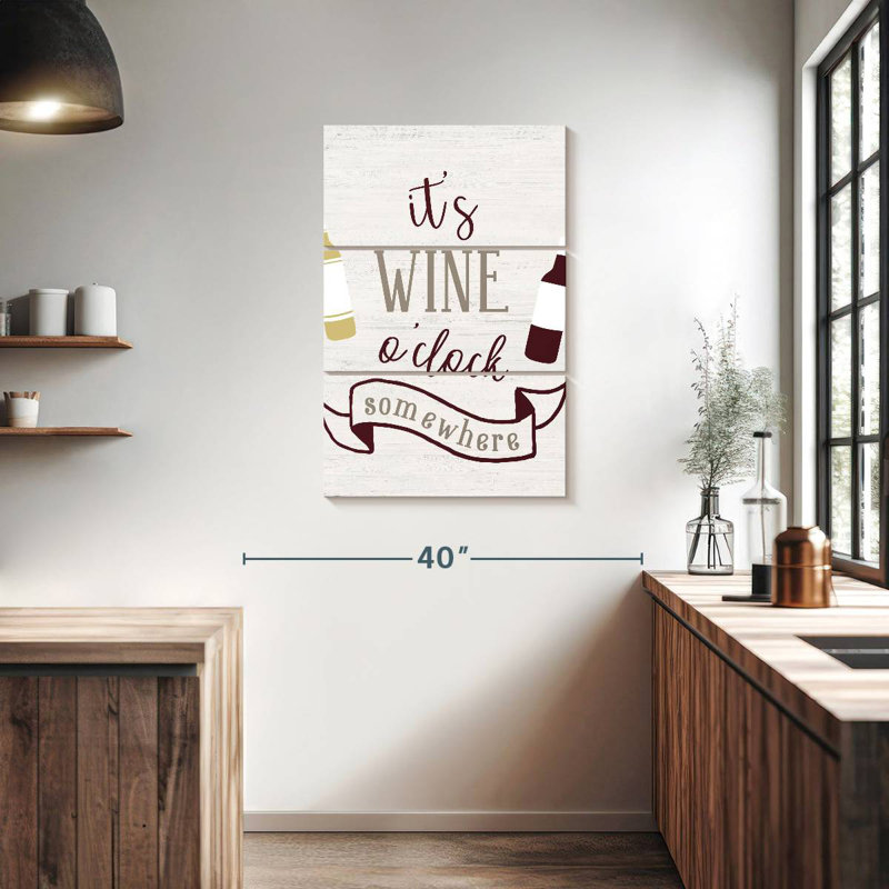 Tergel Wine O'Clock, 38" H x 24" W