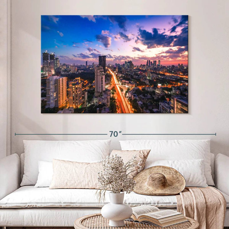 Sireci Busy Urban Mumbai, 34" H x 51" W