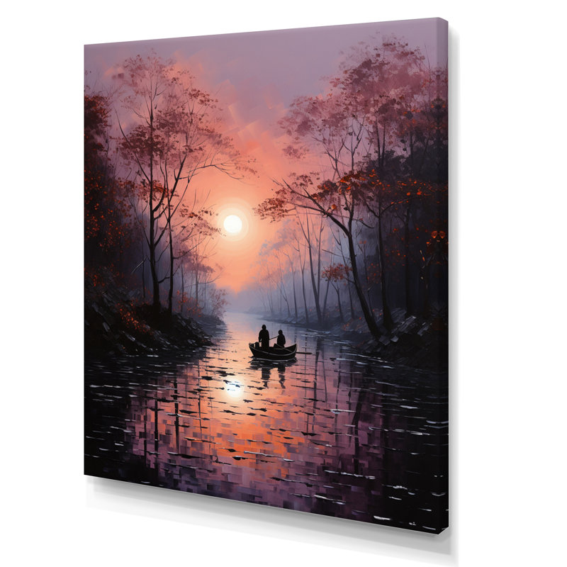 Canal Mystical Journey Pointillism I sur toile, H 20 po x l 12 po x P 1 po, Toile tendue